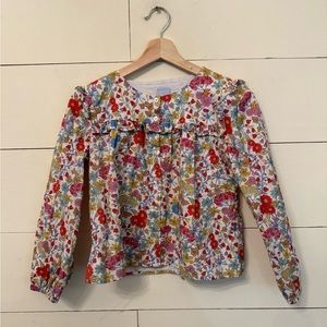 BELLA BLISS GIRLS MEADE RUFFLE BLOUSE - FELICITY FLORAL